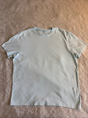 J. Crew Men's Pale Light Blue Crewneck T-Shirt